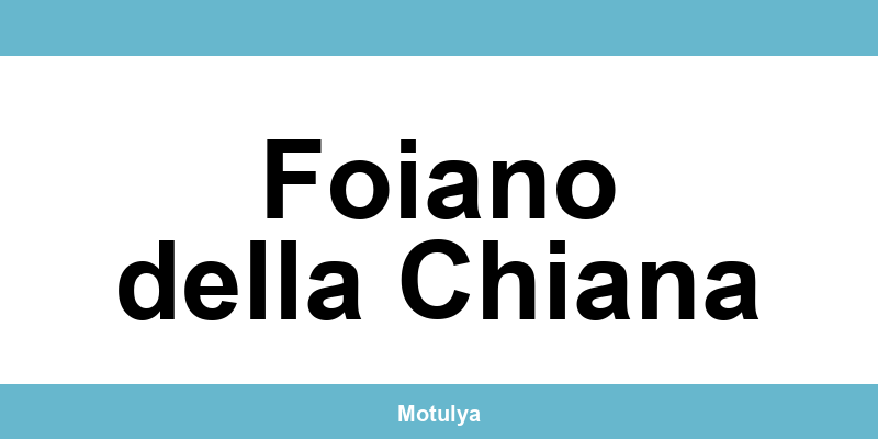 Contatti e login SUAP a Foiano della Chiana